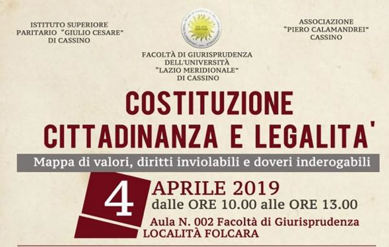 Costituzione, Cittadinanza e Legalità